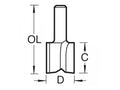 5/1 x 1/4 TCT Hinge Recessor 12.7 x 19mm