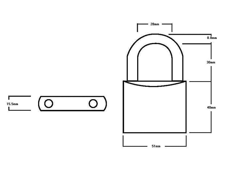 LN60 Lion Range Brass Padlock 60mm