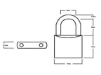 LN60 Lion Range Brass Padlock 60mm