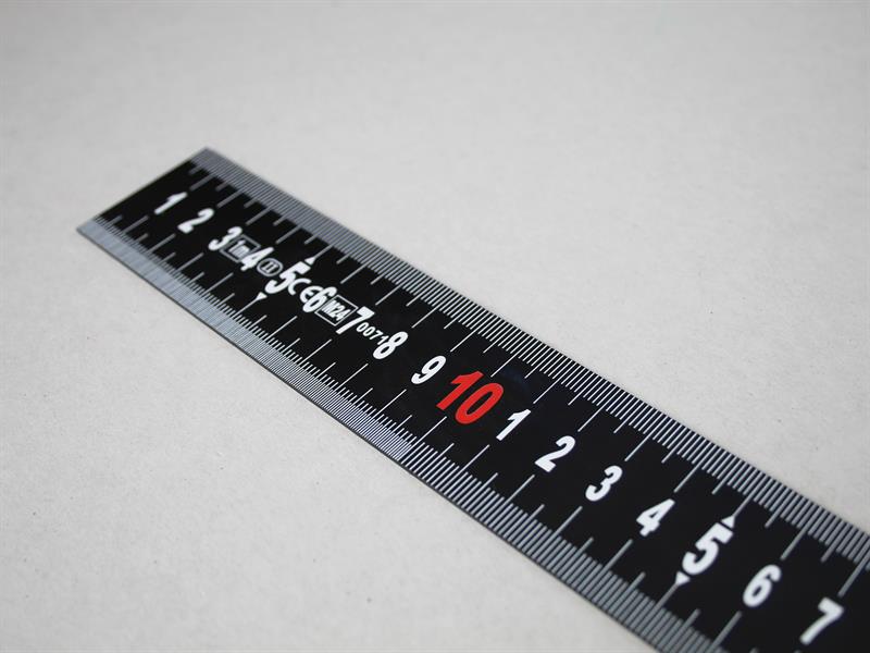 Matt Black Stainless Steel Measuring Rule 1000mm                                