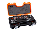 S Type Ratchet Ring Wrench & Adaptor Set, 29 Piece                              