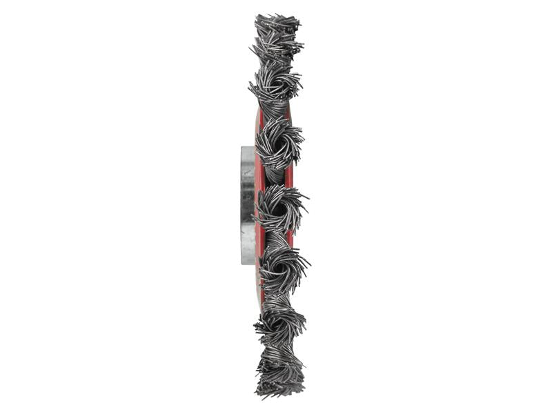 X-LOCK Conical Wire Brush 115mm M14x2, 0.50mm Steel Wire                        