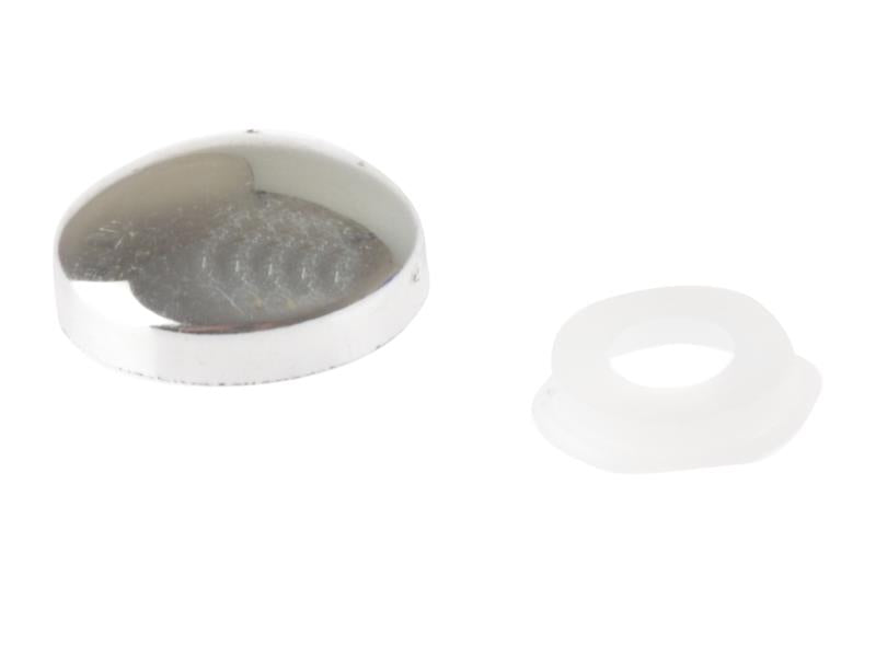 Domed Cover Cap Chrome Coloured No. 6-8 Bag 25                                  