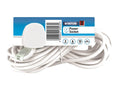 Extension Lead 240V 2-Gang 13A White 6m