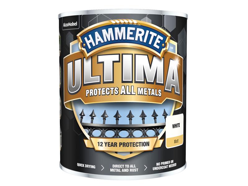 Ultima Metal Paint Matt White 750ml                                             