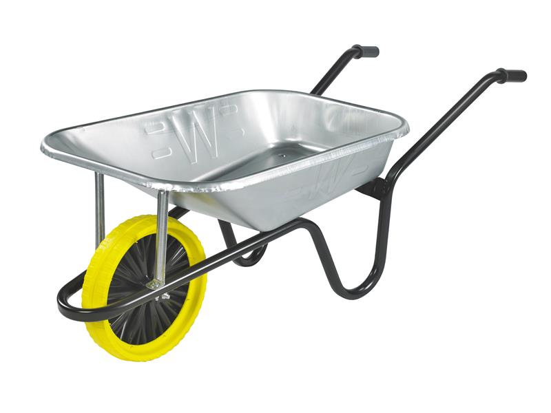85L Galvanised Contractor Wheelbarrow - Puncture Proof