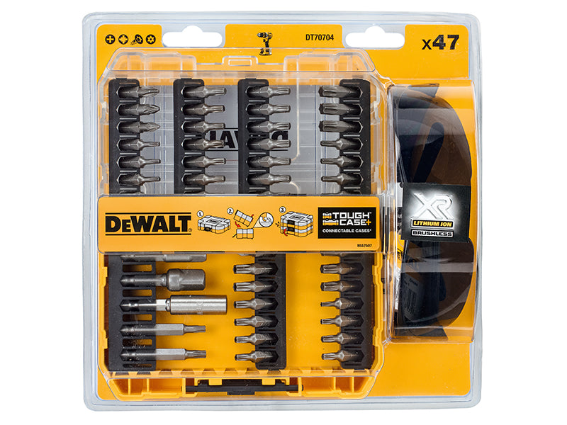 DT70704 Screwdriving Set, 47 Piece + Safety Glasses                             