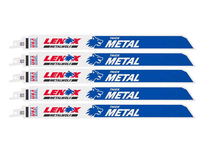 MetalWolf Wave Edge Reciprocating Saw Blade 229 x 25 x 1.1mm 14 TPI (Pack 5)