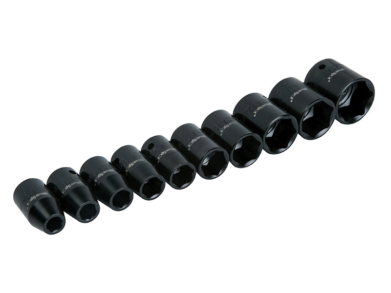 1/2in Metric Impact Socket Set 9-27mm, 10 Piece                                 