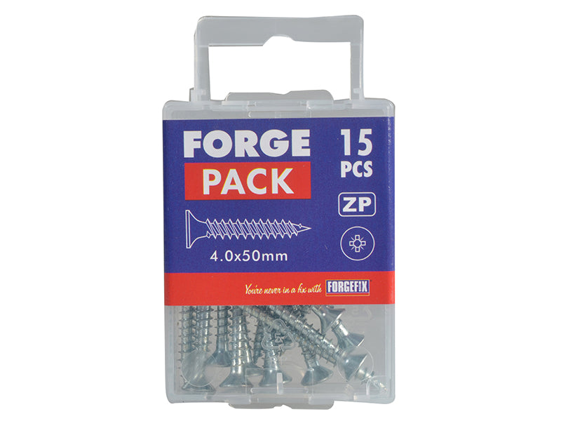 Multi-Purpose Pozi Compatible Screw CSK ST ZP 5.0 x 40mm Forge Pack 15