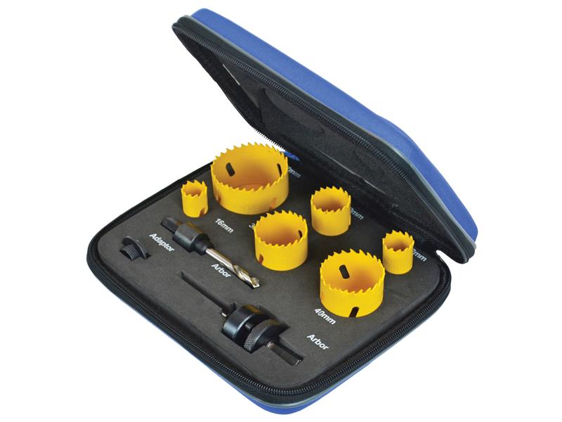 Universal Varipitch Holesaw Electrician's Kit, 9 Piece 16-51mm                  