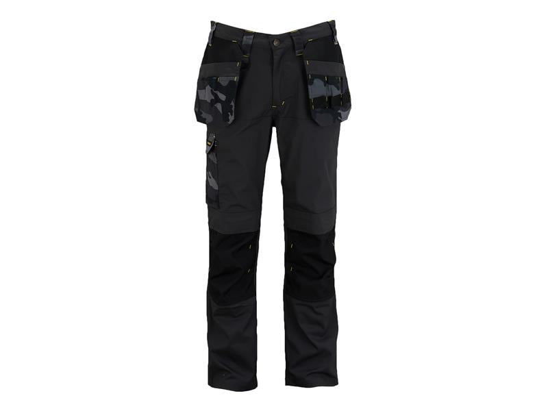 Dixon Slim Fit Trousers Grey/Black Waist 38in Leg R