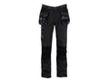 Dixon Slim Fit Trousers Grey/Black Waist 38in Leg R