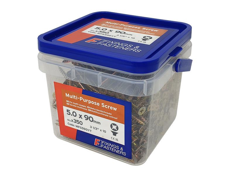Multi-Purpose Pozi Compatible Screw CSK ST ZYP 6.0 x 90mm Box 100