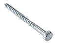 Coach Screw Hexagon Head Single Thread ZP M8 x 80mm Bag 10