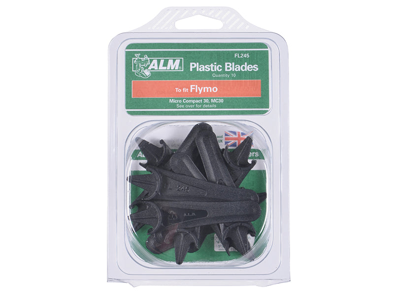 FL245 Plastic Blades Half Moon Mounting to Suit Flymo                           