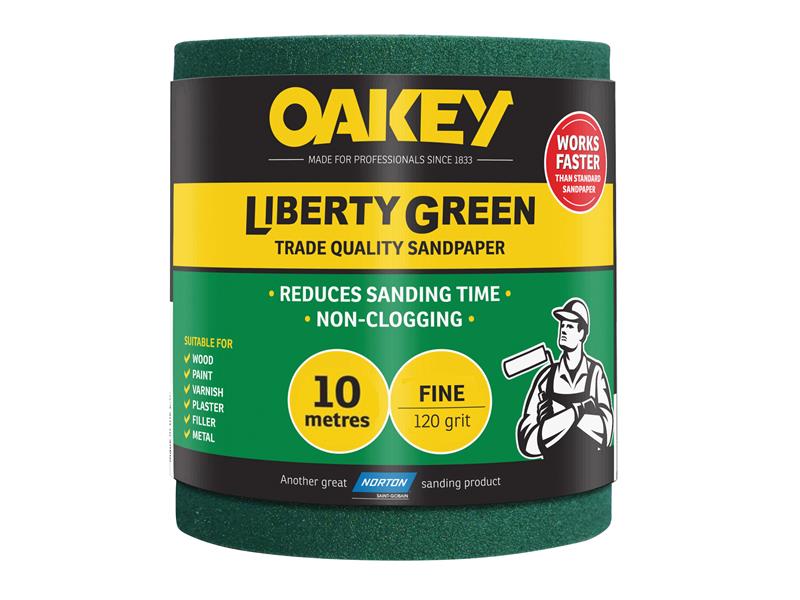 Liberty Green Sanding Roll 115mm x 5m Medium 80G