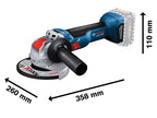 GWX 18V-10 Professional X-LOCK Angle Grinder 125mm 18V Bare Unit                
