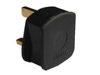 3 Pin Rubber Plug 13A Black                                                     