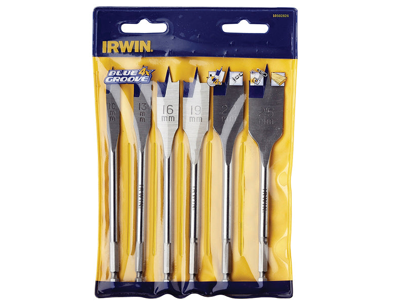 Blue Groove 4X Flat Bit Set, 8 Piece