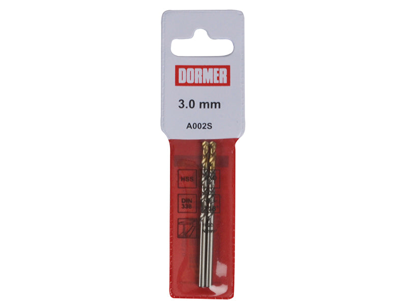 A002 HSS-TiN Coated Jobber Drill 9.00mm OL:125mm WL:81mm