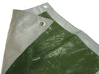 Tarpaulin Green/Silver 3.6 x 2.7m (12 x 9ft) 80gsm                              
