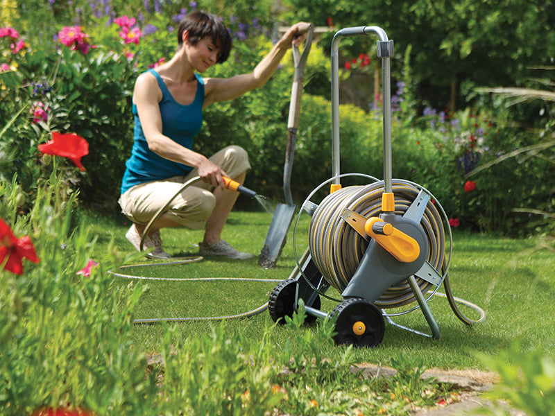 2436 60m Metal Pro Hose Cart & 30m of 12.5mm Hose                               