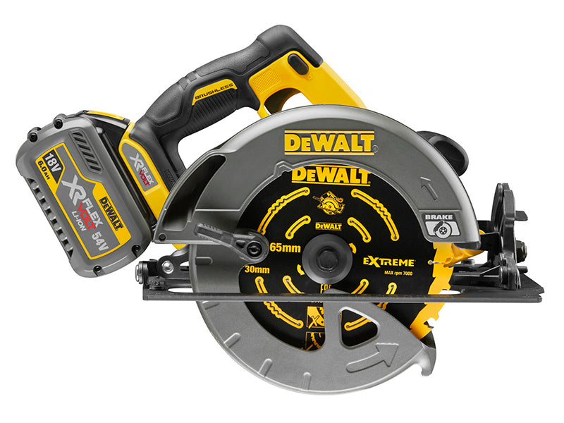 DCS575T2 FlexVolt XR Circular Saw 190mm 54V 2 x 2.0Ah Li-ion                    