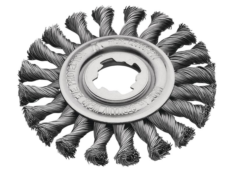 X-Lock Stainless Steel Knot Wheel Brush 125mm Non Spark