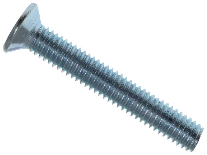 Machine Screw Pozi Compatible CSK ZP M6 x 50mm Box 25