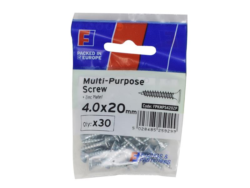 Multi-Purpose Pozi Screw CSK ST ZP 5.0 x 90mm ForgePack 10