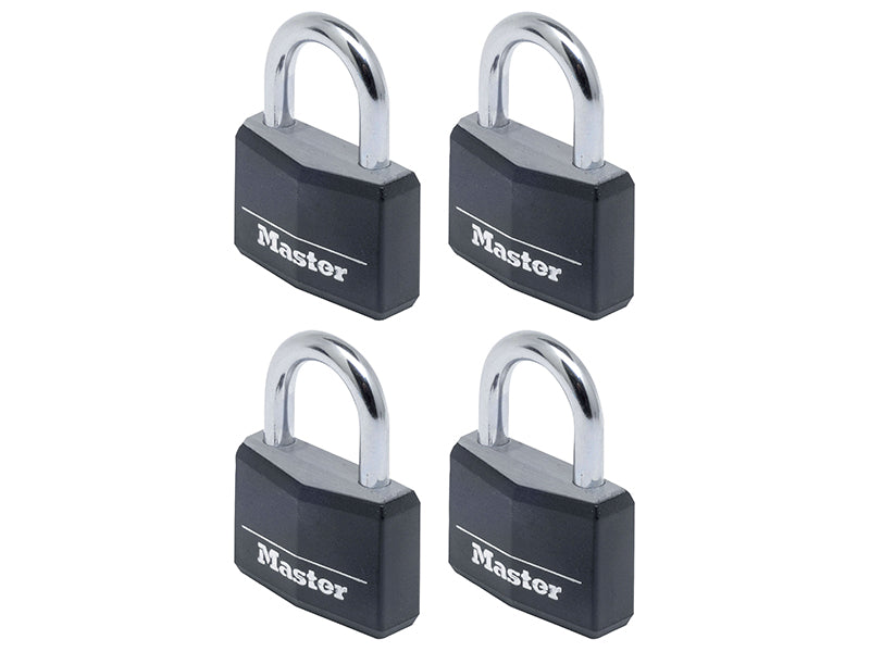 Aluminium Black Vinyl Cover 50mm Padlock 4-Pin