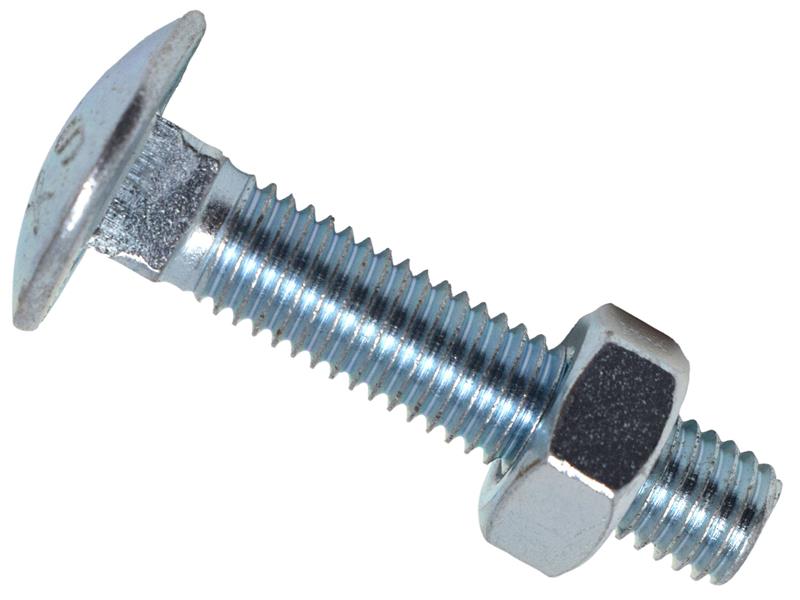 Cup Square Hex Bolt & Nut ZP M10 x 70mm Box 25