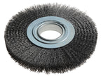 Wheel Brush D250mm x W30-35 x 100 Bore Steel Wire 0.30 + Adaptors Set 4 +1