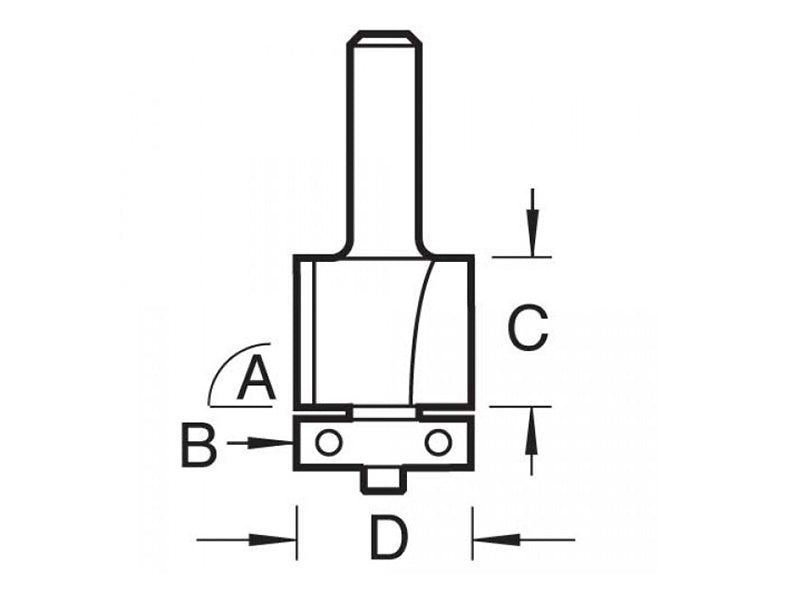 T46/01 x 1/4 TCT 90° Template Profiler 12.7 x 25mm