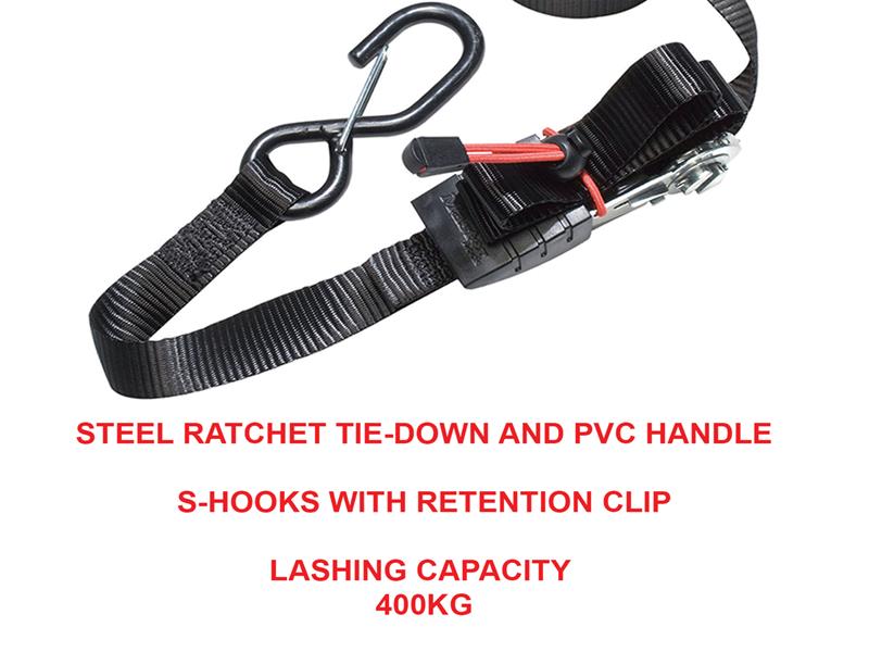 Ratchet Tie-Down S-Hooks 5m
