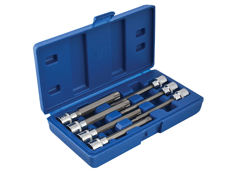 3/8in Drive Extra Long TORX Socket Bit Set, 7 Piece                             