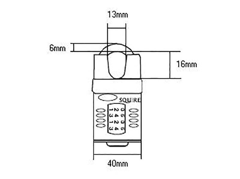 CP60 Combination Padlock 5-Wheel 60mm Close Shackle