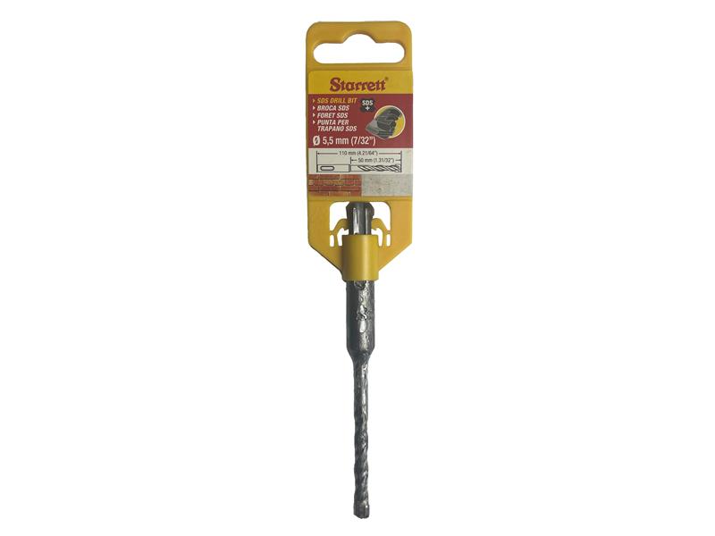 SDS Plus 2 Point Drill Bit Set, 9 Piece