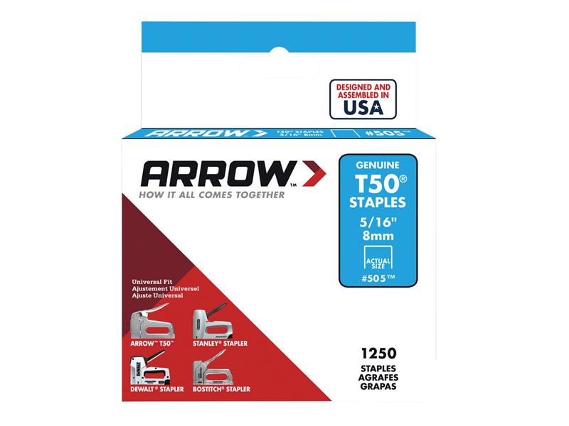 T50 Staples Multi Pack 6mm  10mm & 12mm (Box 1875, 3 x 625)