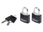 Aluminium Black Vinyl Cover 50mm Padlock 4-Pin