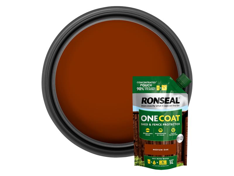 One Coat Shed & Fence Refill Pouch Tudor Black 950ml