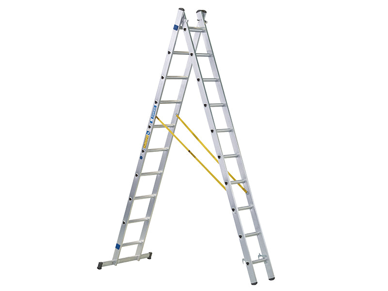 D-Rung Combination Ladder 2-Part 2 x 14 Rungs