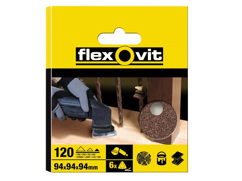 Delta Hook & Loop Sanding Sheets 94mm Assorted (Pack 25)