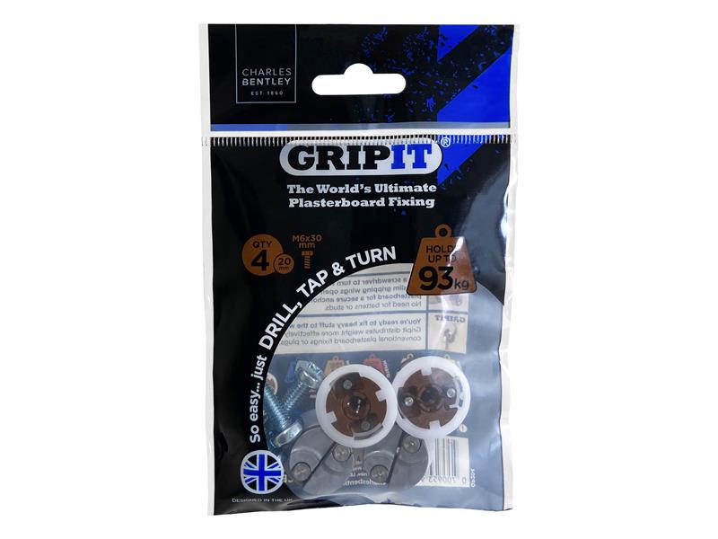 Brown Plasterboard Fixings 20mm (Pack 4)                                        