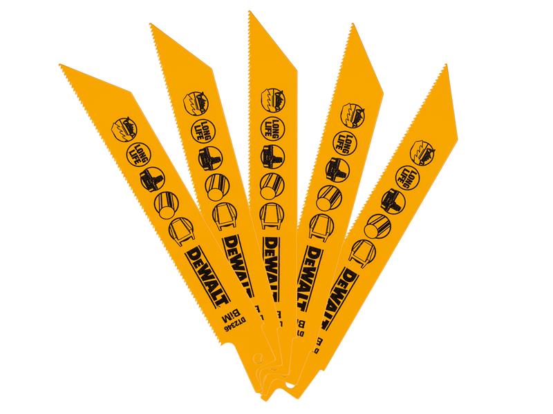 Bi-Metal Reciprocating Blade for Metal Cordless 152mm x 18 TPI (Pack 5)         