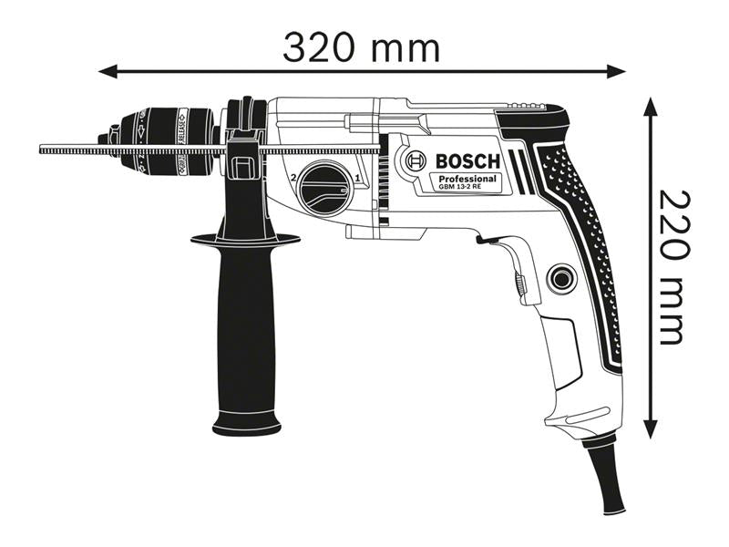 GBM 13-2 RE Professional Rotary Drill 750W 240V                                 