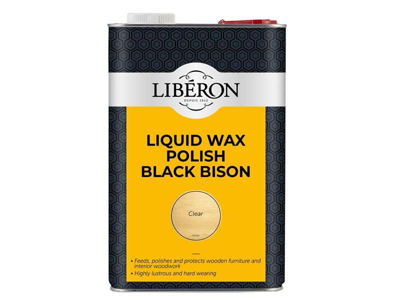 Liquid Wax Polish Black Bison Medium Oak 500ml