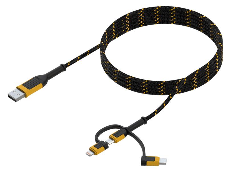 Reinforced Braided 3-in-1 Combo Cable 1.8m (6ft)                                