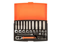 SL25L 1/4in Deep Drive Socket Set, 37 Piece                                     